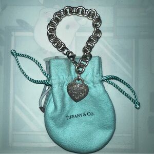 Tiffany & Co. Silver Heart Charm Bracelet